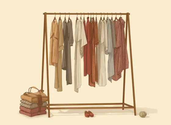 Clothing label website screenshot with a full-screen lookbook photograph.